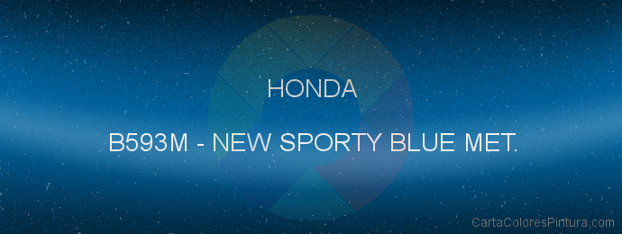 Pintura Honda B593M New Sporty Blue Met.