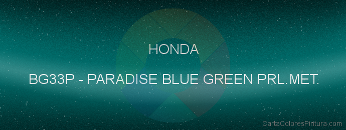 Pintura Honda BG33P Paradise Blue Green Prl.met.