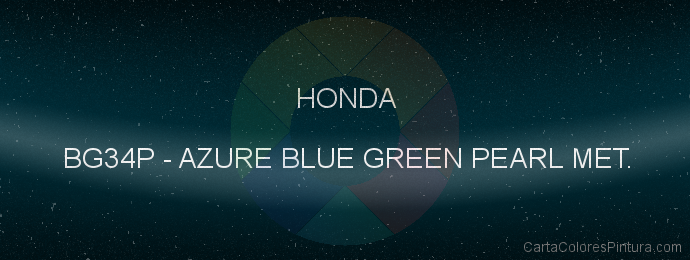 Pintura Honda BG34P Azure Blue Green Pearl Met.