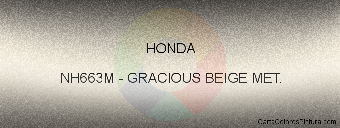 Pintura Honda NH663M Gracious Beige Met.