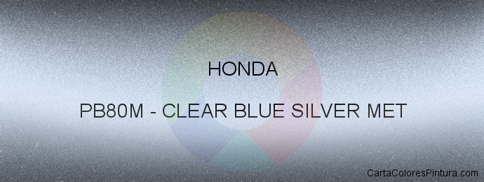 Pintura Honda PB80M Clear Blue Silver Met