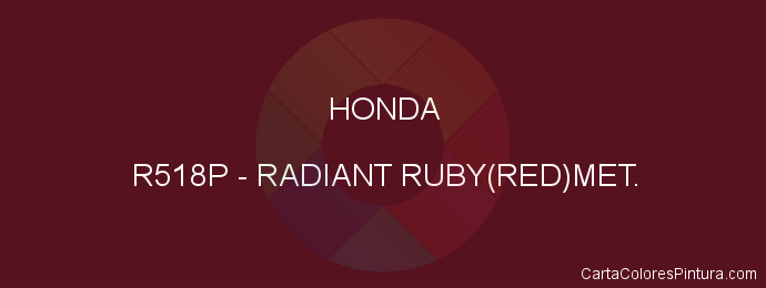 Pintura Honda R518P Radiant Ruby(red)met.