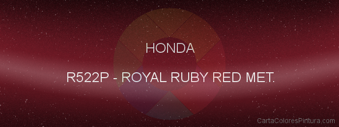 Pintura Honda R522P Royal Ruby Red Met.