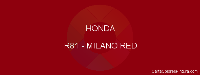 Pintura Honda R81 Milano Red