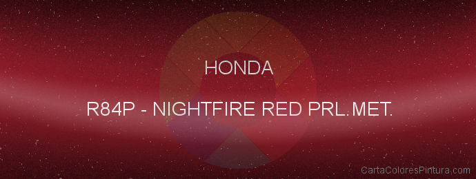 Pintura Honda R84P Nightfire Red Prl.met.