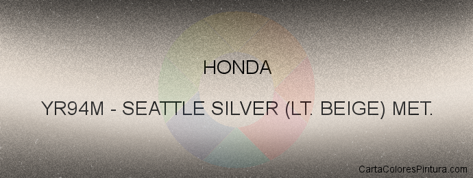Pintura Honda YR94M Seattle Silver (lt. Beige) Met.