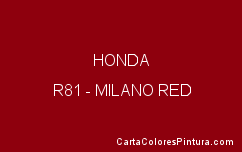 Peinture Honda R81 Milano Red