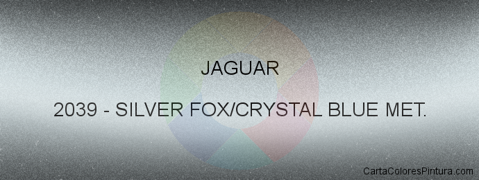 Pintura Jaguar 2039 Silver Fox/crystal Blue Met.