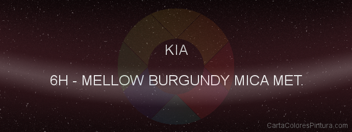 Pintura Kia 6H Mellow Burgundy Mica Met.