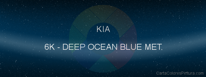 Pintura Kia 6K Deep Ocean Blue Met.