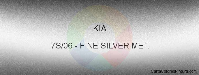 Pintura Kia 7S/06 Fine Silver Met.