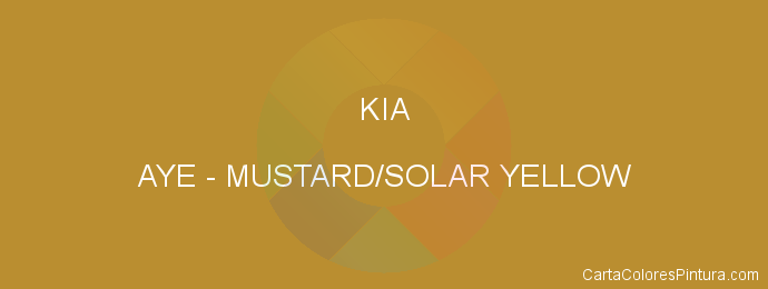 Pintura Kia AYE Mustard/solar Yellow