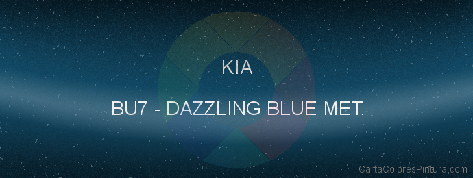 Pintura Kia BU7 Dazzling Blue Met.