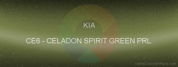Pintura Kia CE6 Celadon Spirit Green Prl.