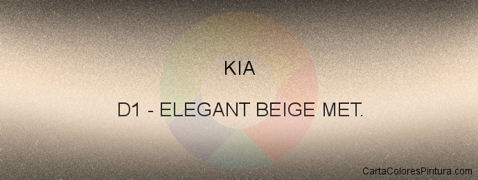 Pintura Kia D1 Elefant Beige Met.