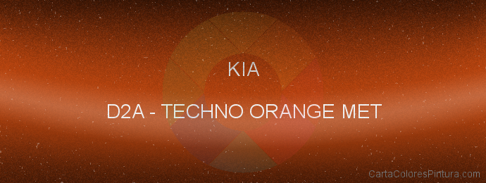 Pintura Kia D2A Techno Orange Met