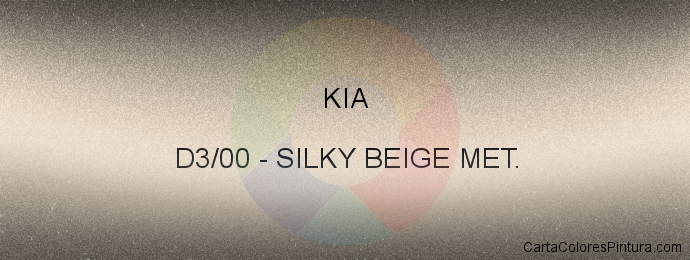 Pintura Kia D3/00 Silky Beige Met.