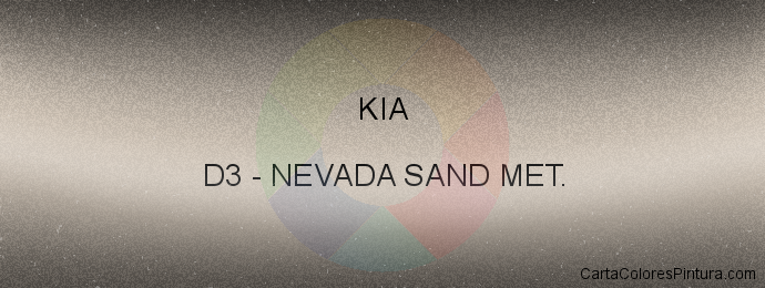 Pintura Kia D3 Nevada Sand Met.