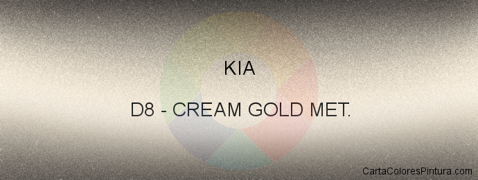 Pintura Kia D8 Cream Gold Met.