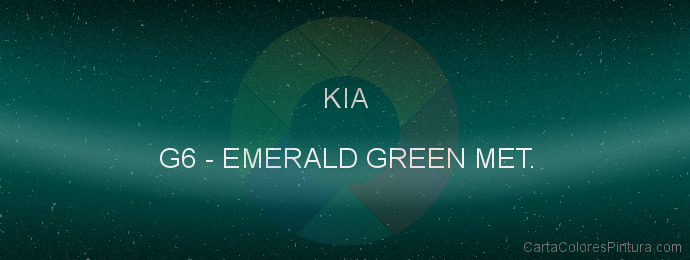 Pintura Kia G6 Emerald Green Met.