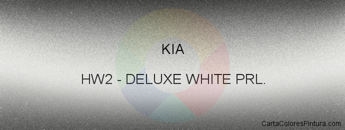 Pintura Kia HW2 Deluxe White Prl.