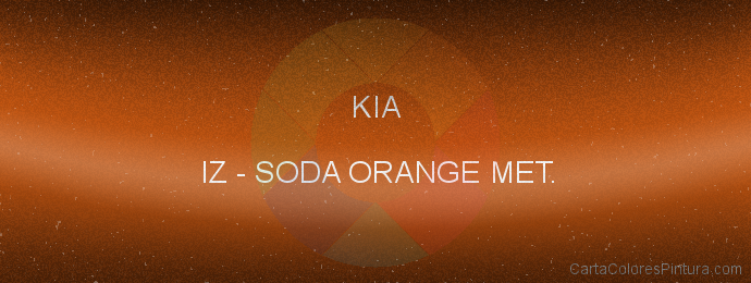 Pintura Kia IZ Soda Orange Met.
