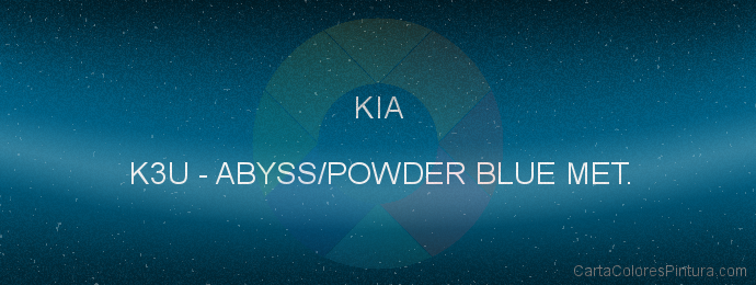 Pintura Kia K3U Abyss/powder Blue Met.