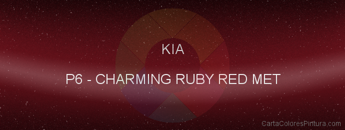 Pintura Kia P6 Charming Ruby Red Met