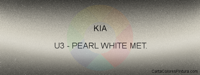 Pintura Kia U3 Pearl White Met.