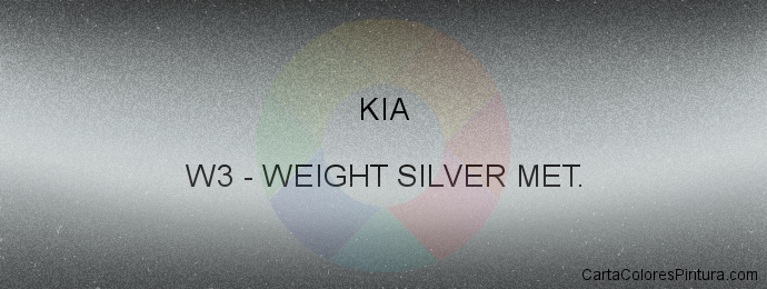 Pintura Kia W3 Weight Silver Met.