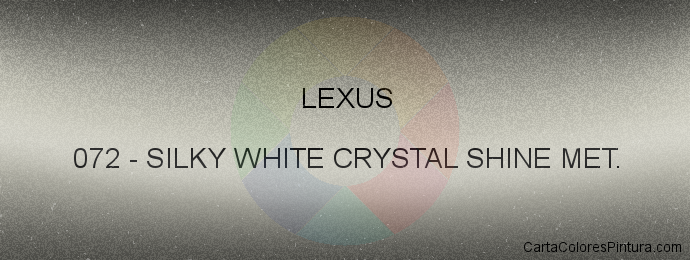 Pintura Lexus 072 Silky White Crystal Shine Met.