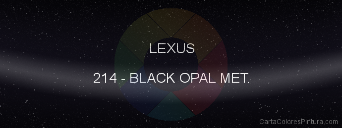 Pintura Lexus 214 Black Opal Met.