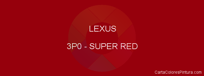 Pintura Lexus 3P0 Super Red