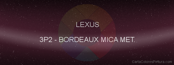 Pintura Lexus 3P2 Bordeaux Mica Met.