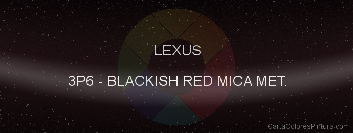 Pintura Lexus 3P6 Blackish Red Mica Met.