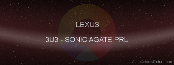 Pintura Lexus 3U3 Sonic Agate Prl.