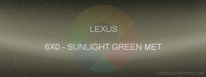 Pintura Lexus 6X0 Sunlight Green Met.