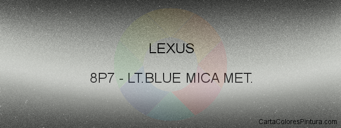 Pintura Lexus 8P7 Lt.blue Mica Met.