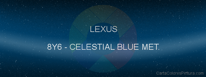Pintura Lexus 8Y6 Celestial Blue Met.