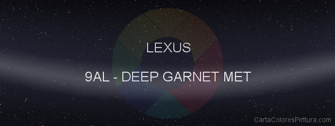 Pintura Lexus 9AL Deep Garnet Met