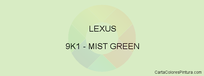 Pintura Lexus 9K1 Mist Green