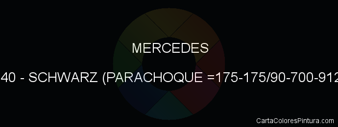 Pintura Mercedes 0040 Schwarz (parachoque =175-175/90-700-9120)