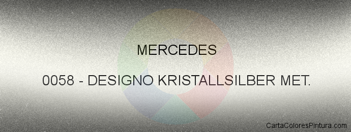 Pintura Mercedes 0058 Designo Kristallsilber Met.