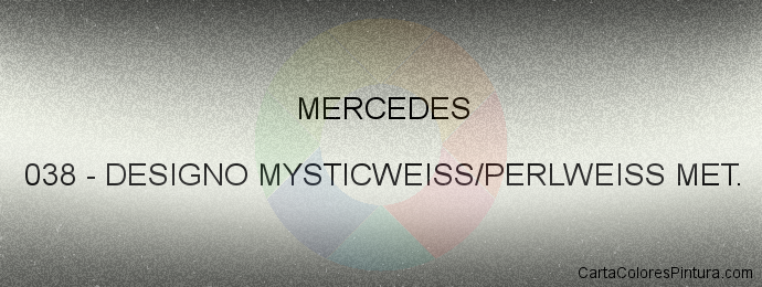 Pintura Mercedes 038 Designo Mysticweiss/perlweiss Met.