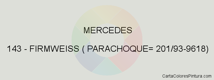 Pintura Mercedes 143 Firmweiss ( Parachoque= 201/93-9618)