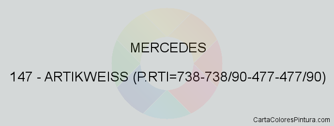 Pintura Mercedes 147 Artikweiss (p.rti=738-738/90-477-477/90)