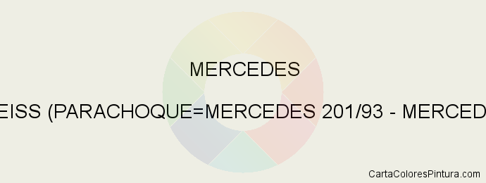 Pintura Mercedes 149 Weiss (parachoque=mercedes 201/93 - Mercedes 9616