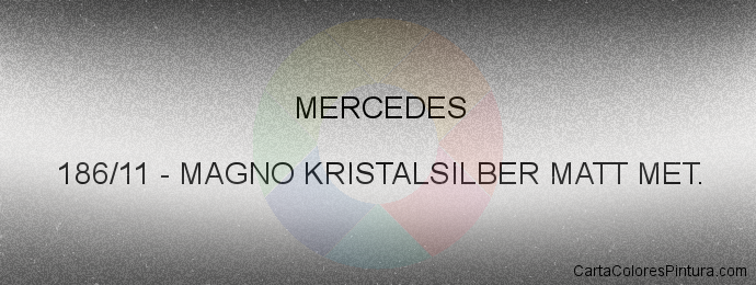 Pintura Mercedes 186/11 Magno Kristalsilber Matt Met.