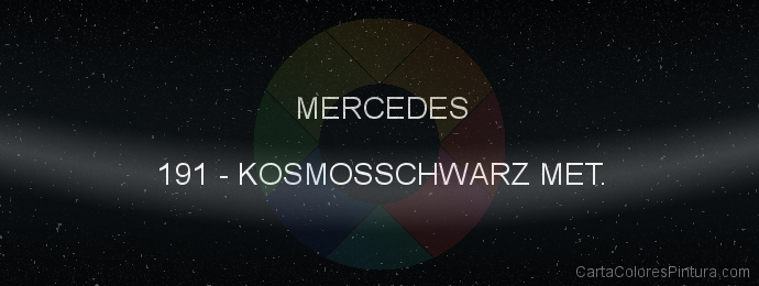 Pintura Mercedes 191 Kosmosschwarz Met.