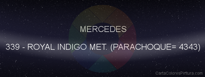 Pintura Mercedes 339 Royal Indigo Met. (parachoque= 4343)